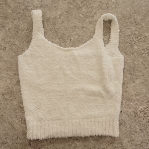 SKIMS Cozy Knit Top Small Medium Bone